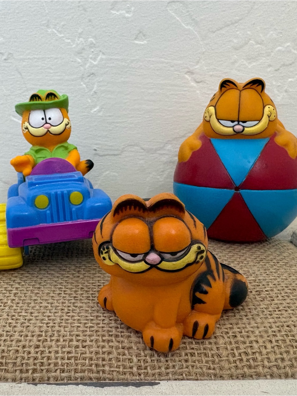 Set of 3 Vintage Garfield the Cat Toys